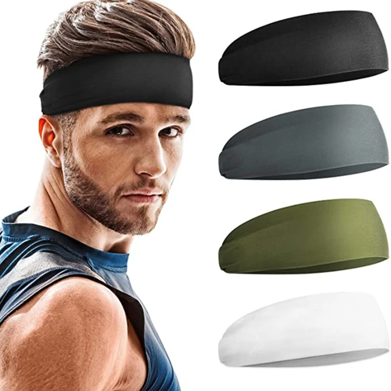 

Cotton Athletic Headband Elastic Sweatbands Women Men Basketball Sports Gym Fitness Sweat Band Volleyball Tennis