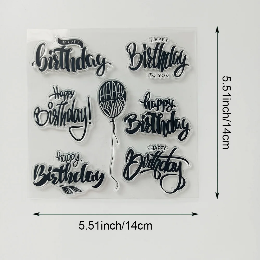 С Днем Рождения/кошка прозрачные штампы/печать для сделай сам Скрапбукинг