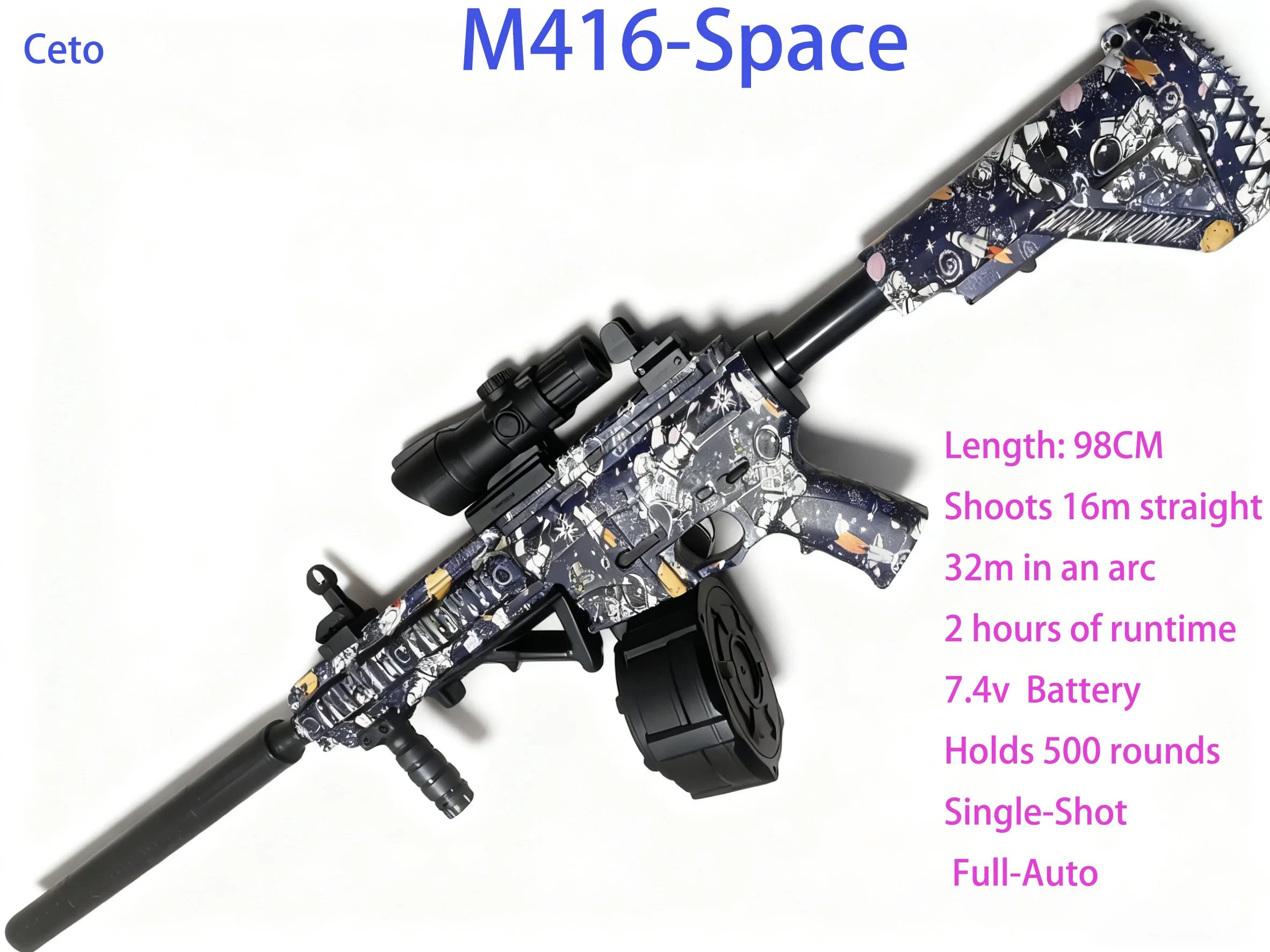 Фото Профессиональный гель-бластер M416, игрушки-пистолет для взрослых, диапазон 20 м, автоматический электрический гелевый шарик, бластер, игрушка, идеальный уличный боевой подарок №1