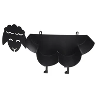 promotion cute black sheep toilet paper roll holder novelty free standing or wall mounted toilet roll tissue paper storage sta