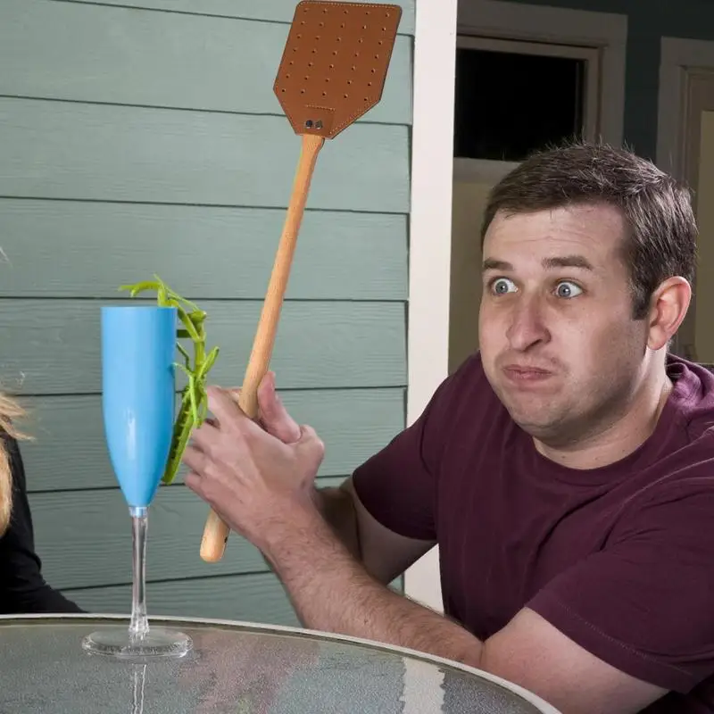 

Bees Repellent Mosquito Swatter Fly Killer Space-Saving Woodworking Leather Indoor For Living Room Kitchen Bedroom Supplies