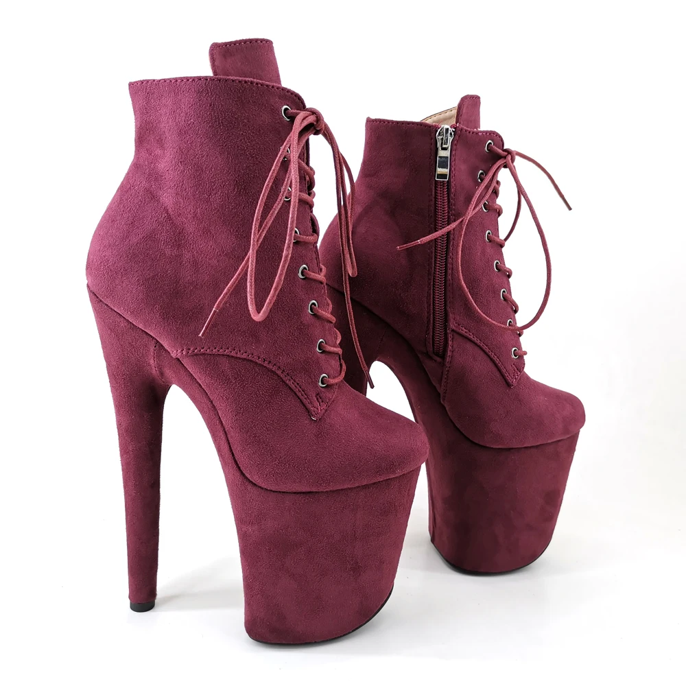 Leecabe  20CM/8inches Pole dancing shoes High Heel platform Pole Dance boot