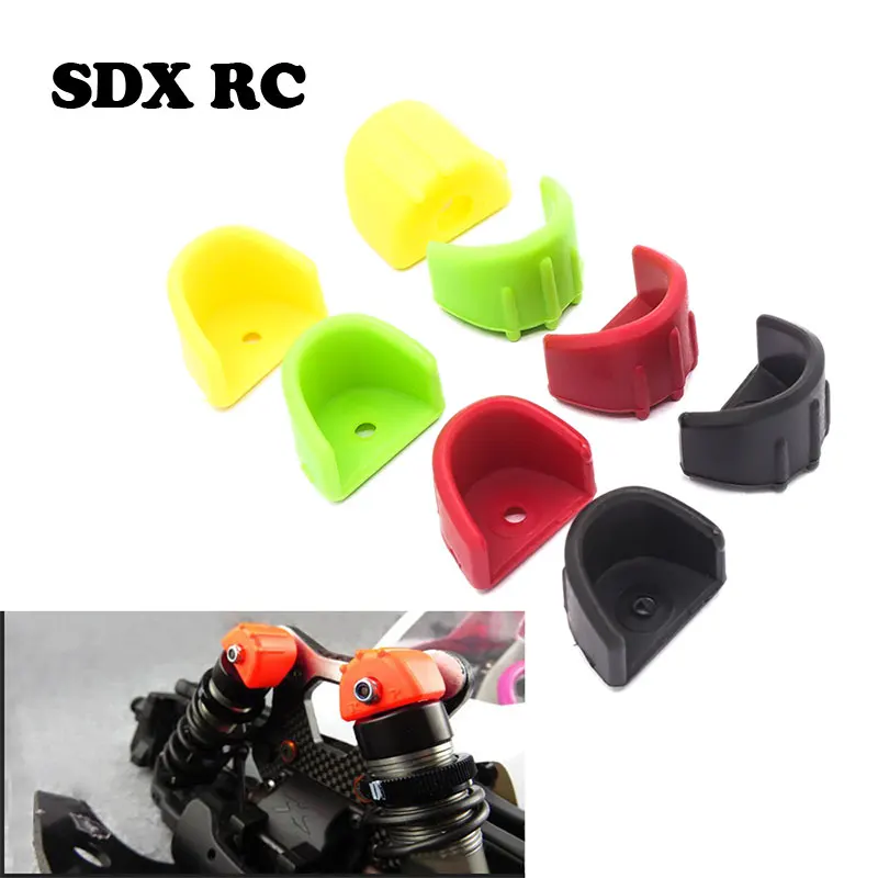 4pc Shock Absorber & Hydraulic Frame Protection Protection Cover Shock Absorption Cap for 1:8 1:10 RC Car Parts  HSP HPI