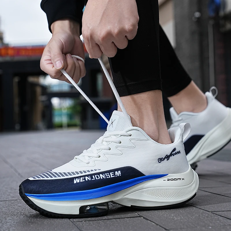 Men Sneaker Casual Shoes Lightweight Air Cushioning Outdoor Running Shoes Sport Shoes Elastic Walking Shoes Tenis Masculino