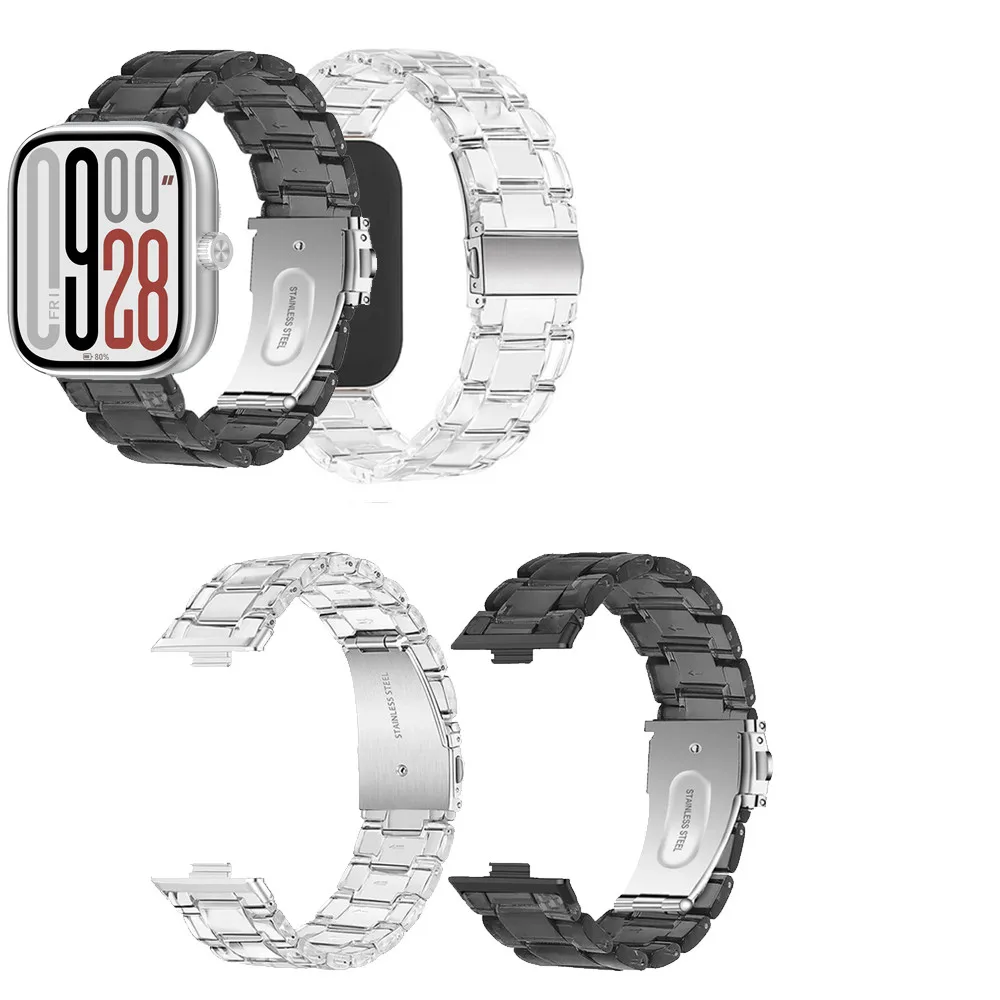 Фото Прозрачный полимерный ремешок для Redmi Watch 6 5 4/Siaomi Band 8 9 Pro, сменный ремешок для женщин и мужчин, браслет №1
