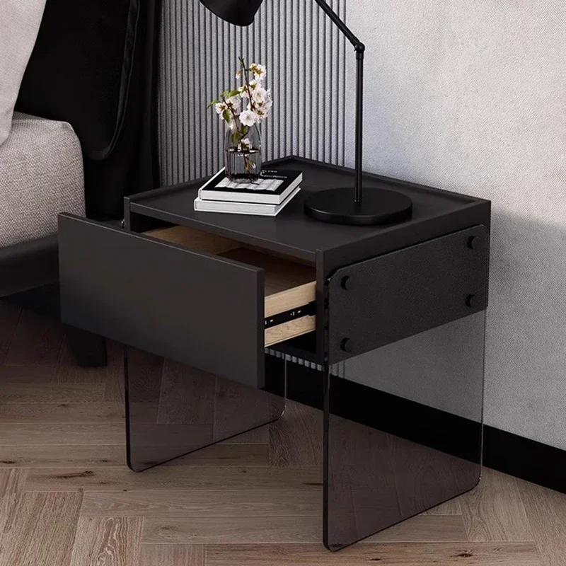 Черный промышленный прикроватный столик винтажная Роскошная гостиная