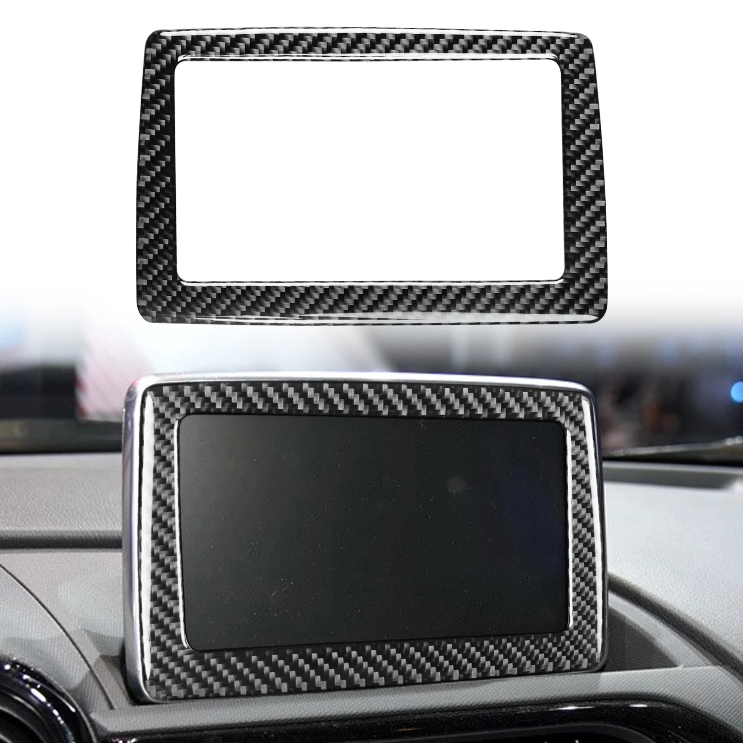 

Автомобильные аксессуары для Mazda MX-5 MX5 2016-2021, углеродное волокно, внутренняя навигация, рамка экрана, крышка, отделка, наклейка