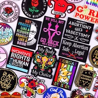feminism patch slogan letter iron on embroidered patches for clothing thermoadhesive patches on clothes girl power patch sticker