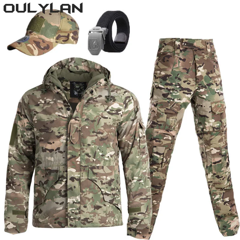 4 шт./комплект мужские зимние водонепроницаемые куртки с карманами