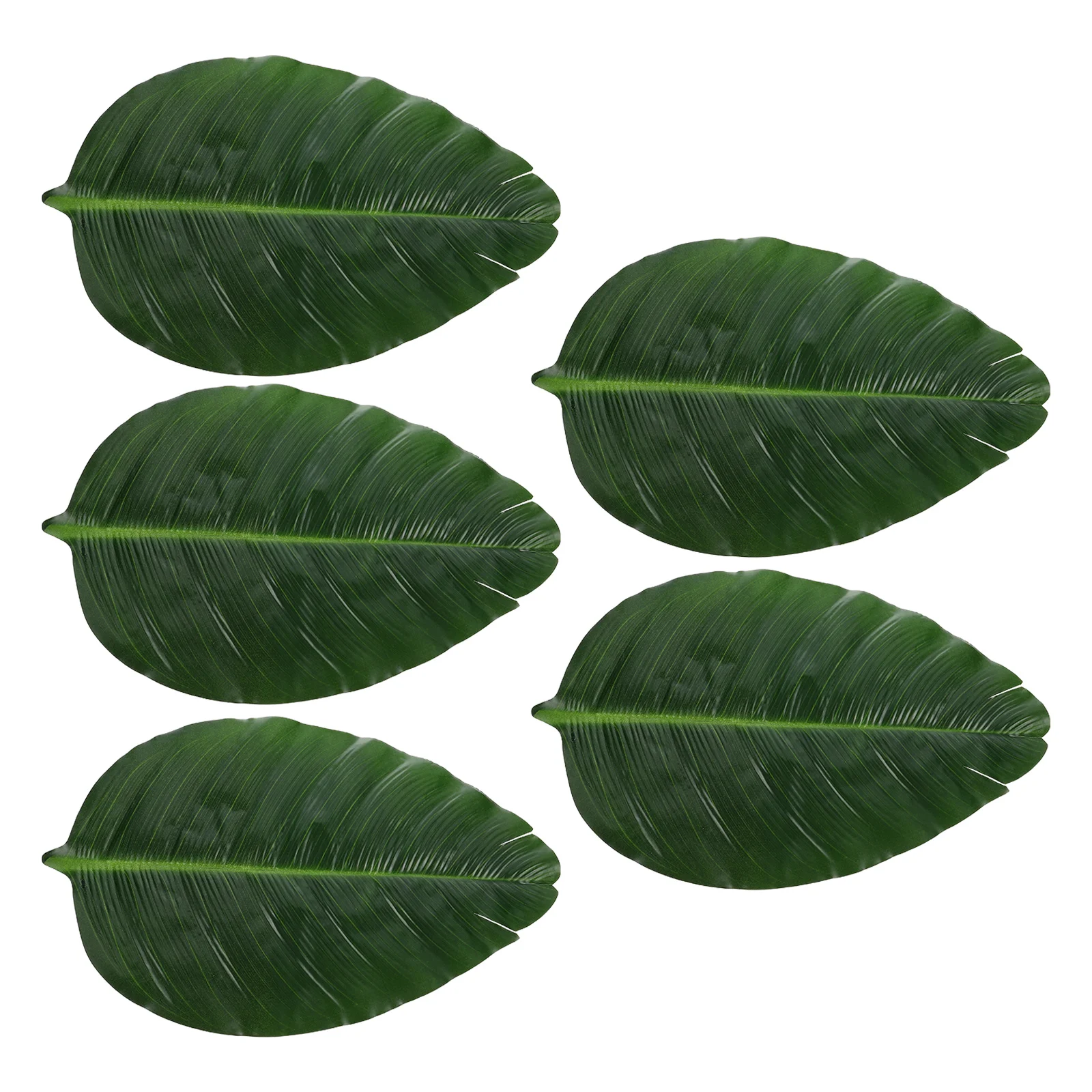 

Leaf Leaves Placemats Coasters Tropical Coaster Party Palm Green Table Cup Mat Mats Decoration Placemat Faux Drinks Luau