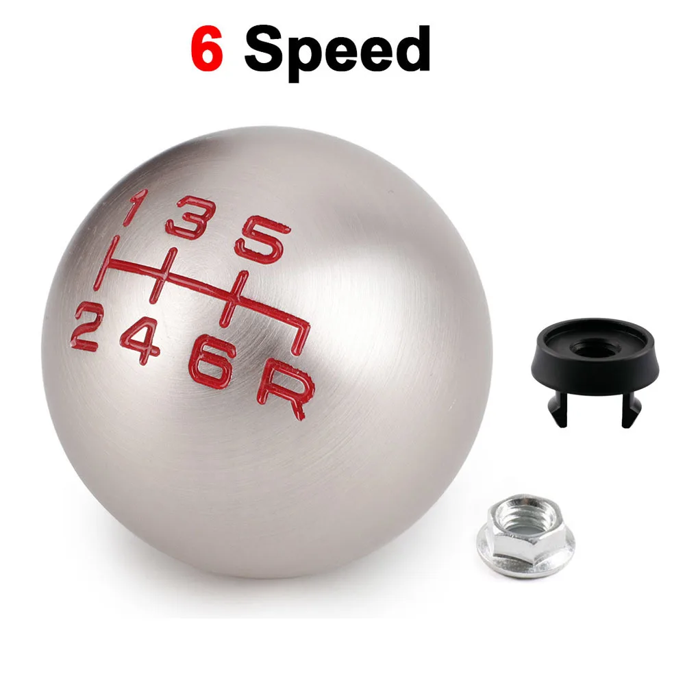 

5/6-скоростная алюминиевая матовая ручка переключения передач в форме шарика M10 * 1,5 для Honda Fit Civic City FD2 FN2 EP3 TYPE R DC2 DC5 Ручка переключения передач