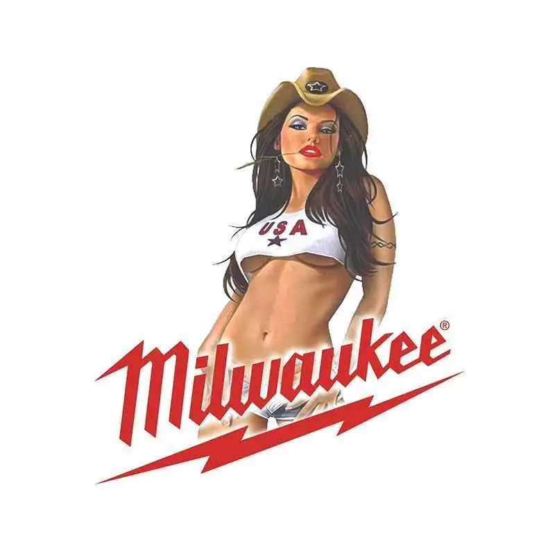 

Наклейки для автомобиля Milwaukee, красивые виниловые наклейки, водонепроницаемые, для ноутбука, JDM, бампер, жесткий рок, сексуальные автомобиль...