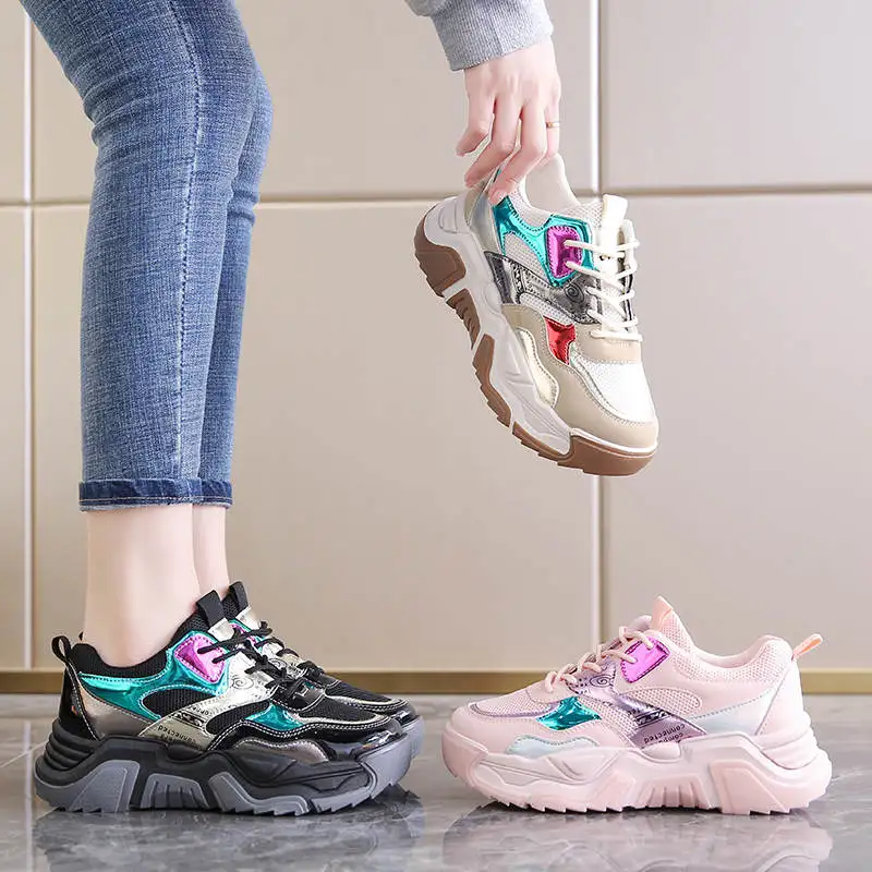 

Классические женские кроссовки для бега, спортивная обувь на платформе без шнуровки, женские детские кроссовки, спортивные женские кроссов...