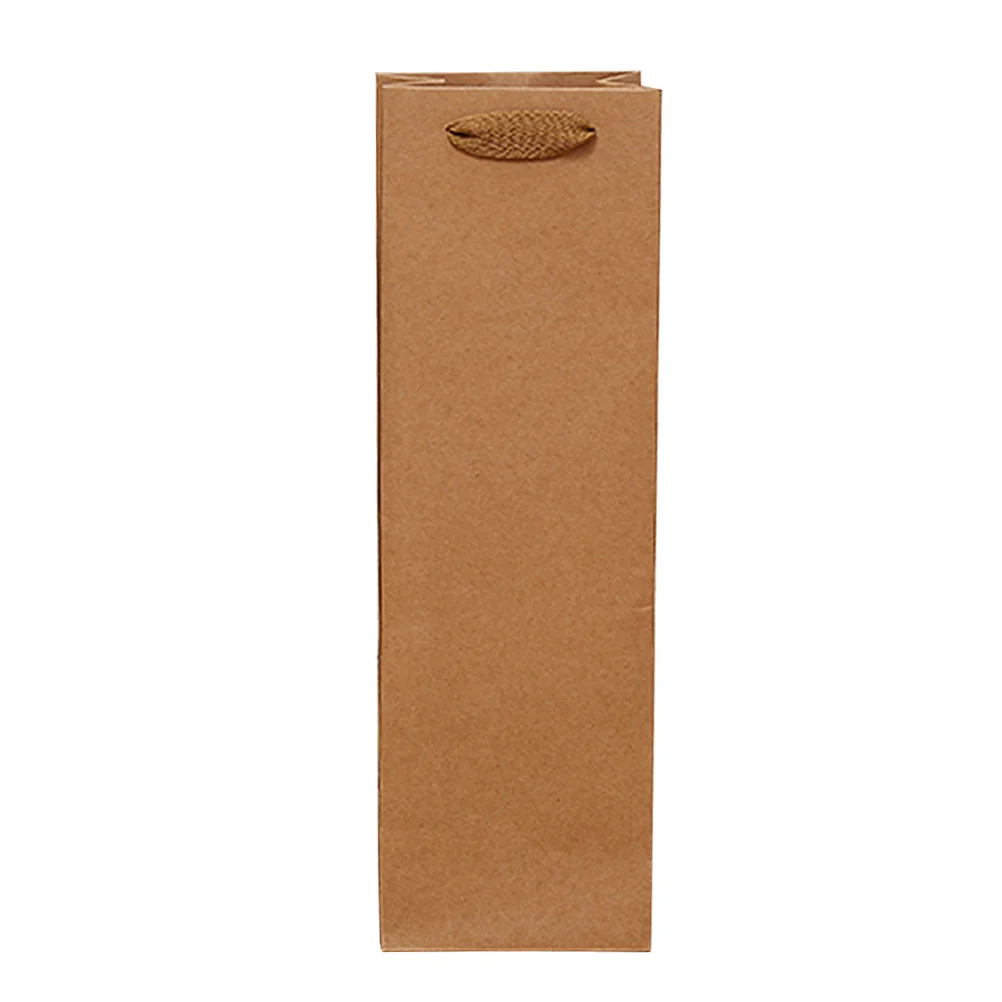 

Paper Bottle Gift Kraft Handles Brown Packing Bottles Christmas Red Drinks Gifts Retail Tote Single Party Holiday Bulk Handle