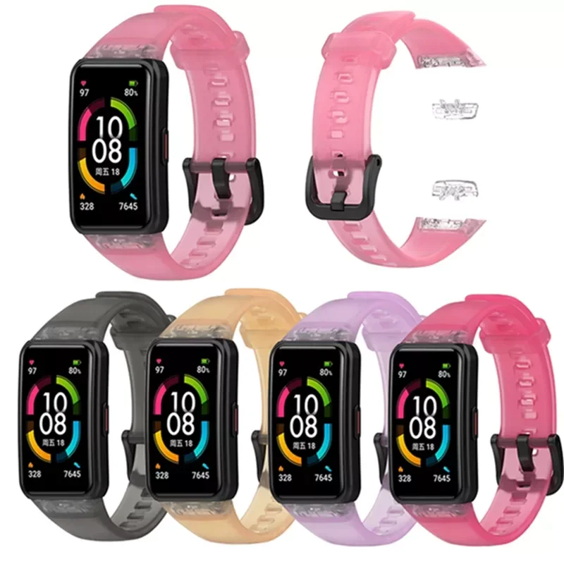 

Watchband For Huawei Band 6 Honor Band 6 Silicone SmartWatch Wristband Sport Replacement Bracelet For Honor Band 6 Watch Strap