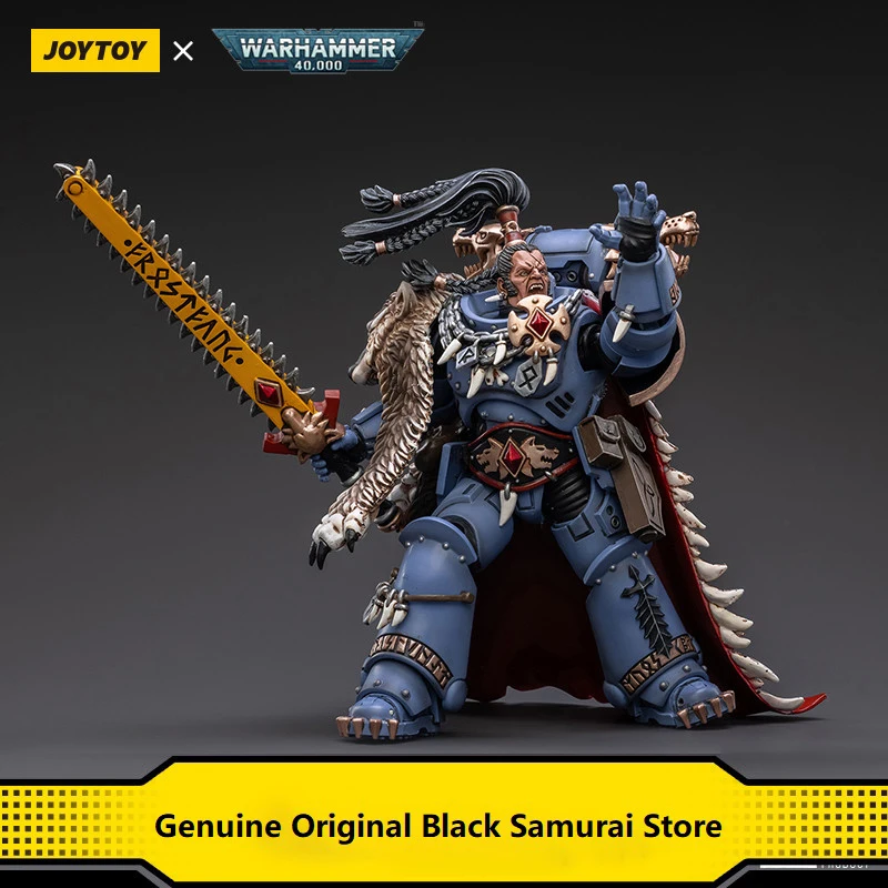

Original JOYTOY Warhammer 40K Space Wolves Ragnar Blackmane 1/18 Collectible figurines Action figure Model Toys