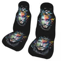 johnny hallyday front auto seat cover for women print french france singer car seat covers fit any truck van rv suv 2 pieces