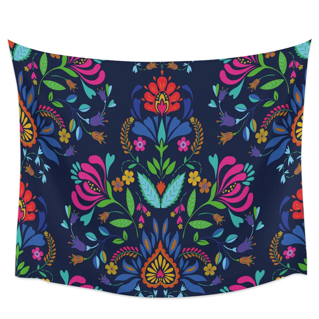 

Яркие цветы, европейский стиль, гобелен в стиле хиппи, тканевый Настенный декор для пляжной комнаты, тканевый ковер, коврики для йоги, просты...