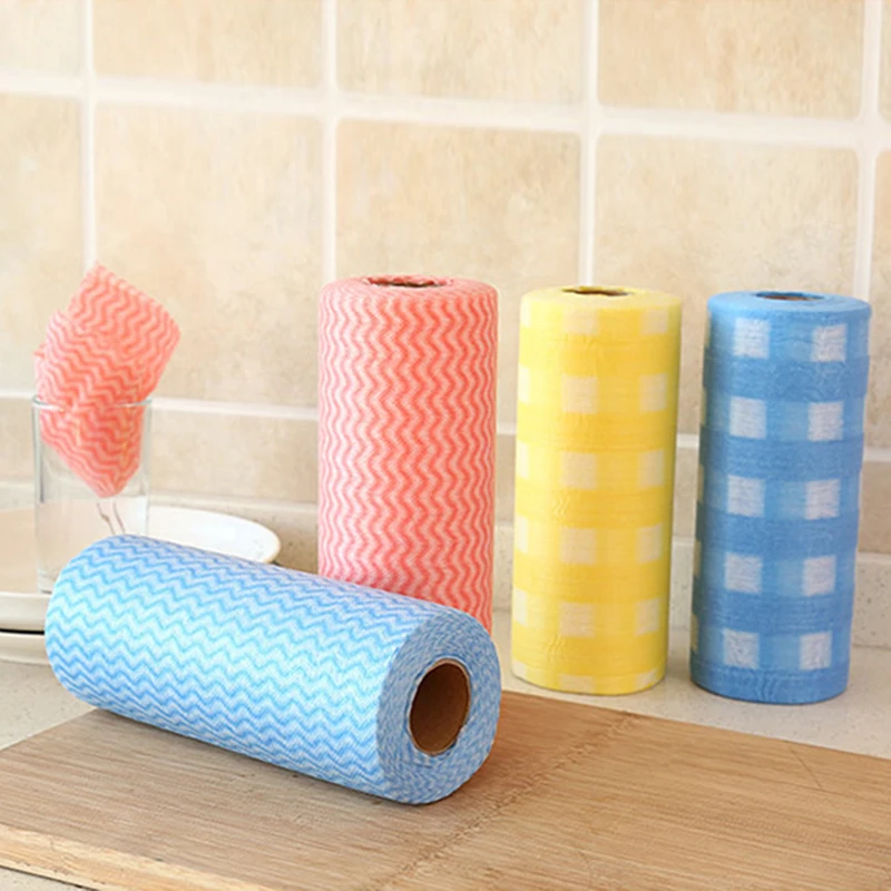 50 листов/рулон полотенце из нетканого материала в полоску |