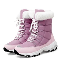 new winter women boots high quality warmboots lace up comfortable ankle boots outdoor waterproof hiking boots size 36 42