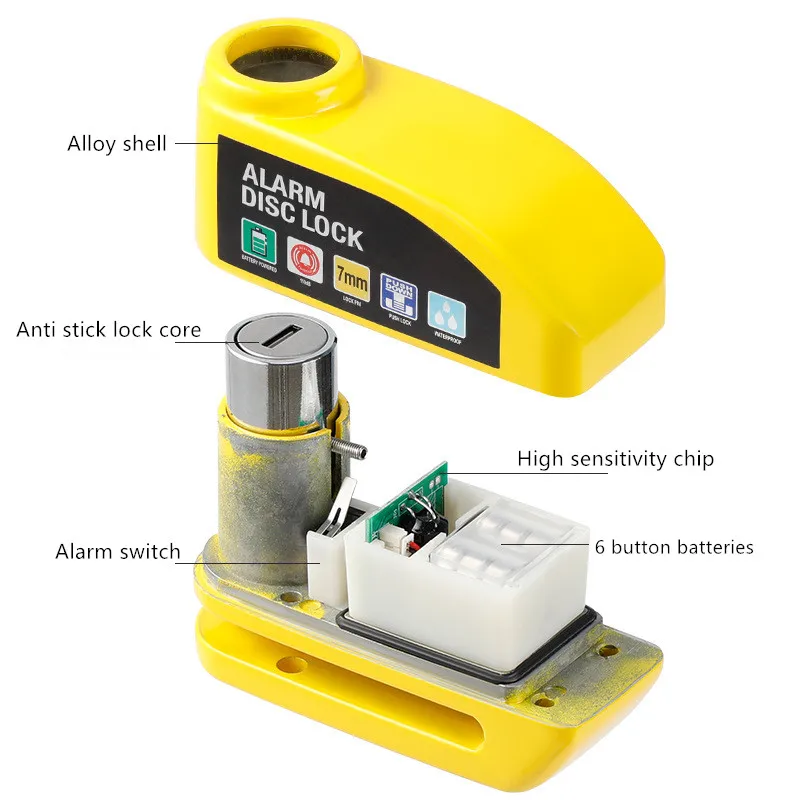 Велосипедная сигнализация дисковый тормоз электрический замок велосипедный
