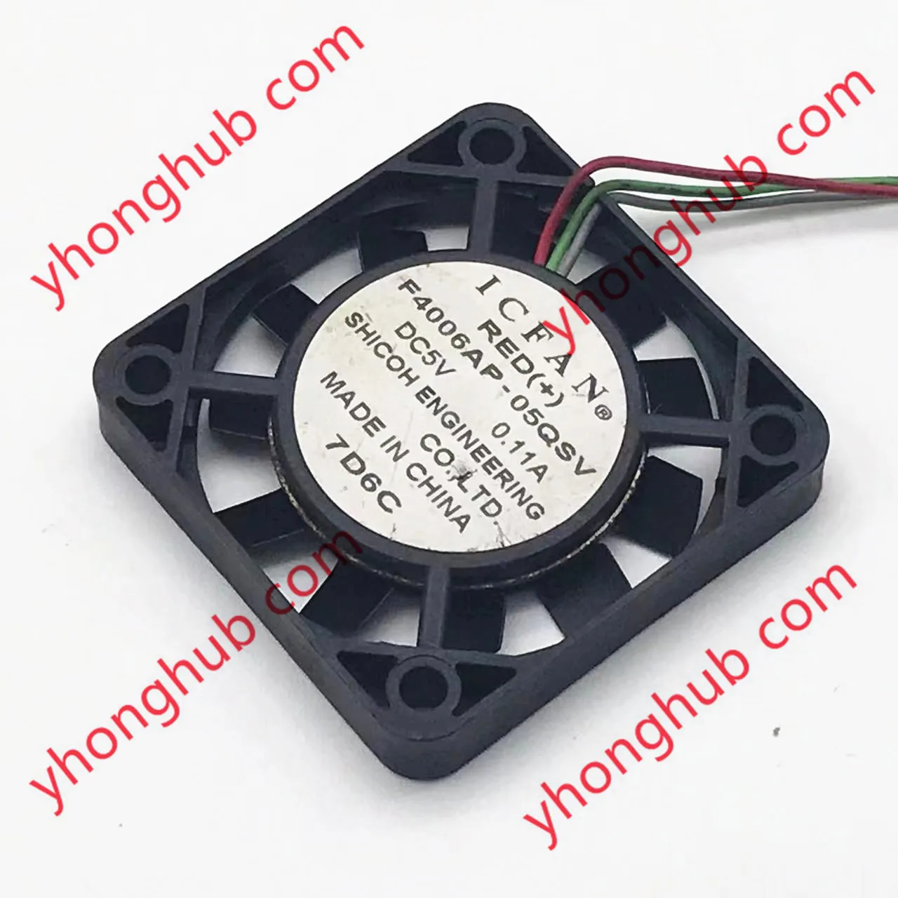 Трехпроводный охлаждающий вентилятор для сервера ICFAN F4006AP-05QSV DC 5V 0.11A 40x40x07 мм