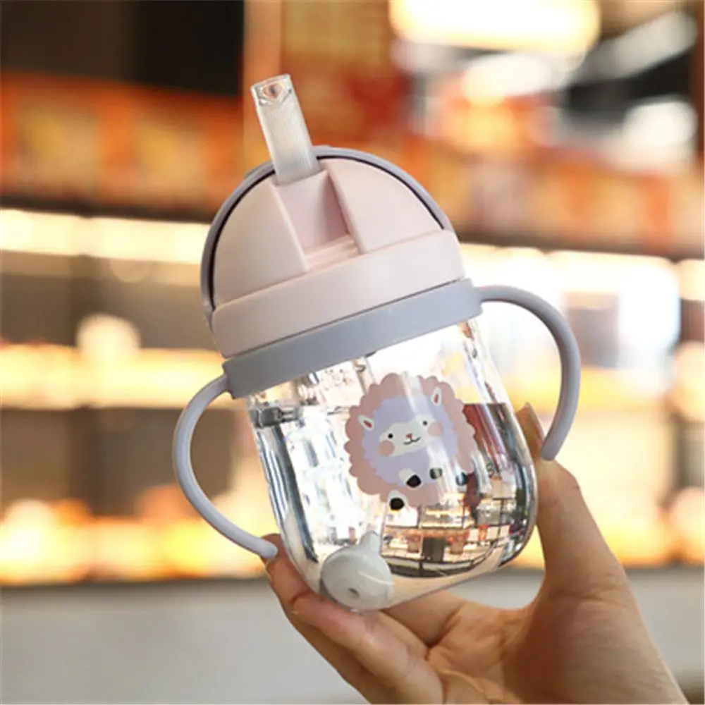 Easy Grip Band Kids Baby Push Button Drinking Kettle Sippy C