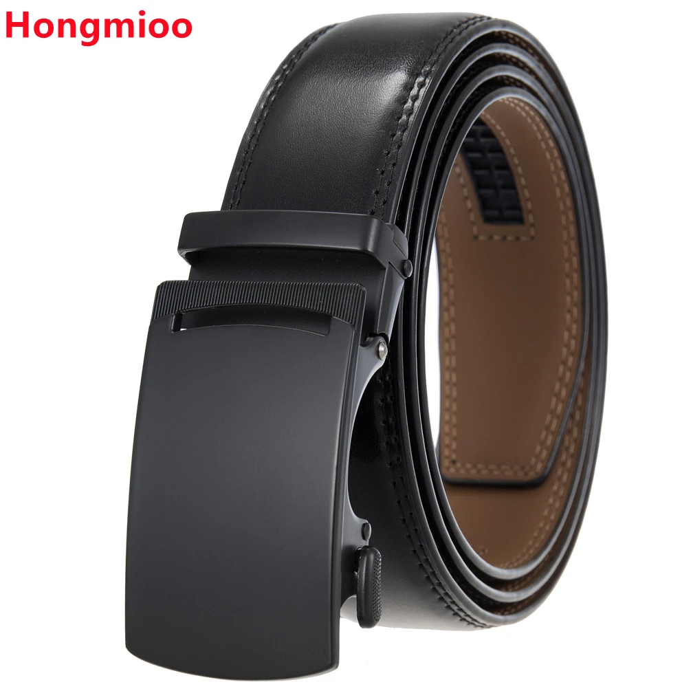 

Designer Buckle Men Belts Genuine Cow Leather Luxury Gift Formal Ceinture Homme Business Cowboy Waistband Trouser Ratchet