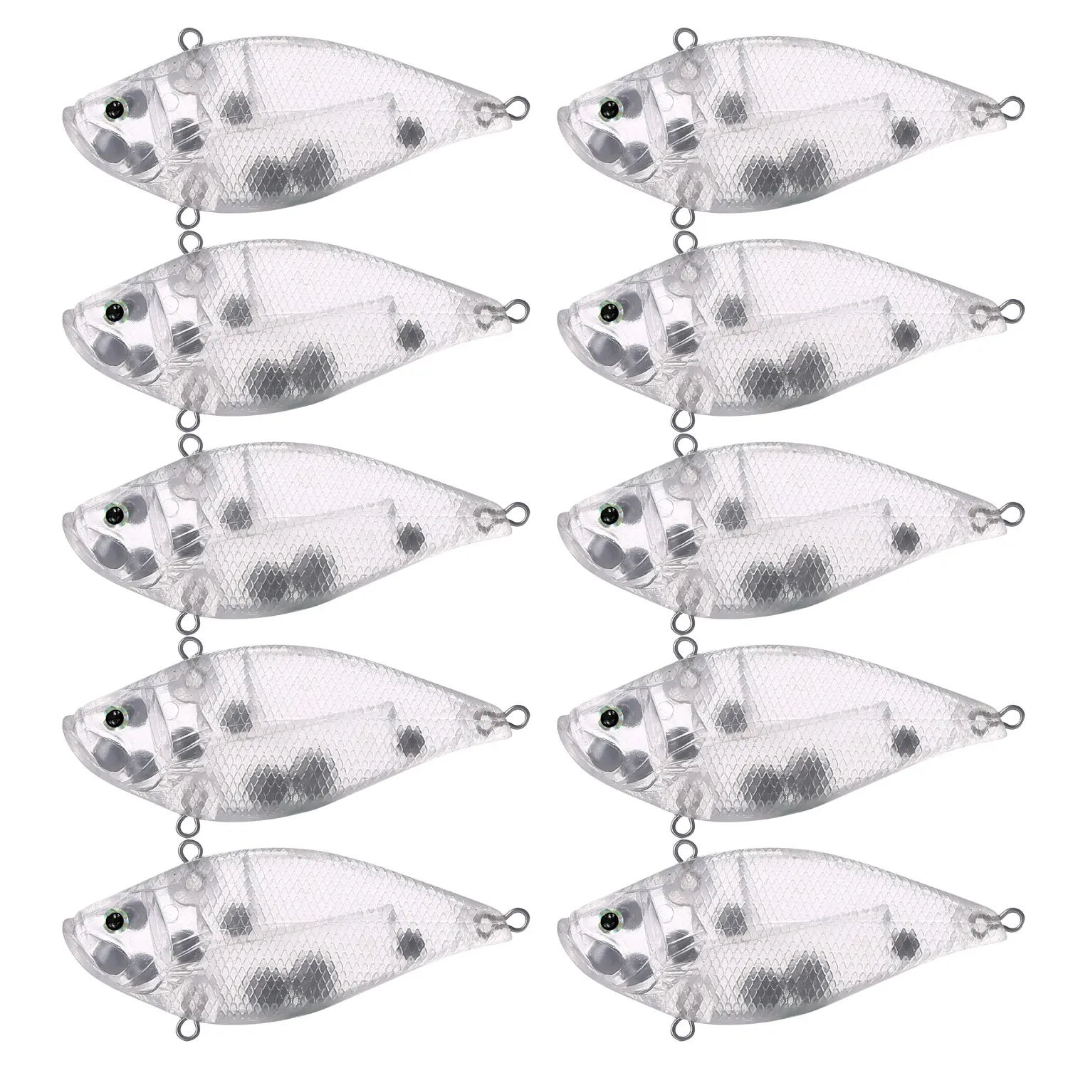 20 шт./лот набор неокрашенных приманок для рыбалки прозрачная пустая приманка