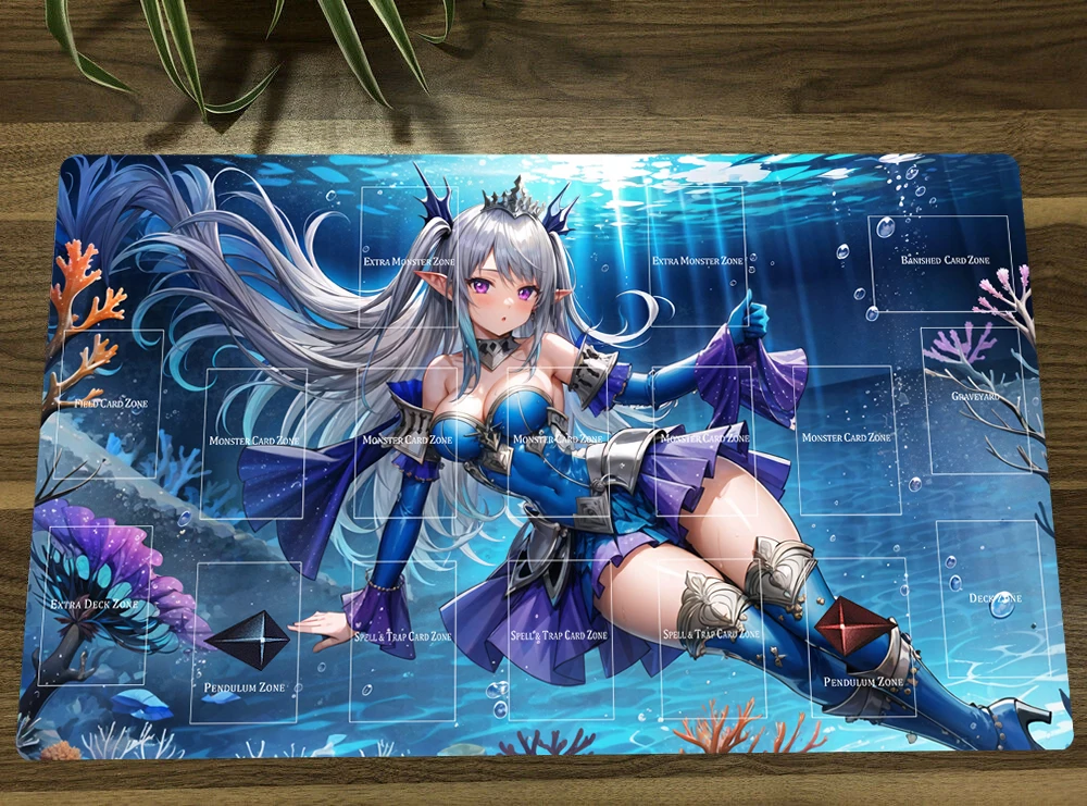 

YuGiOh Tearlaments Scheiren TCG CCG Mat Trading Card Game Mat Playmat Table Desk Playing Mat Mouse Pad 60x35cm Mousepad
