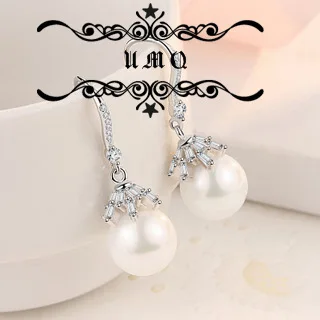 

Женские серьги из серебра 925 пробы с жемчугом