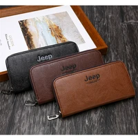 mens coin purse black leather single zipper multi function mobile phone coin purse fashion mini wallet male pockect top quality