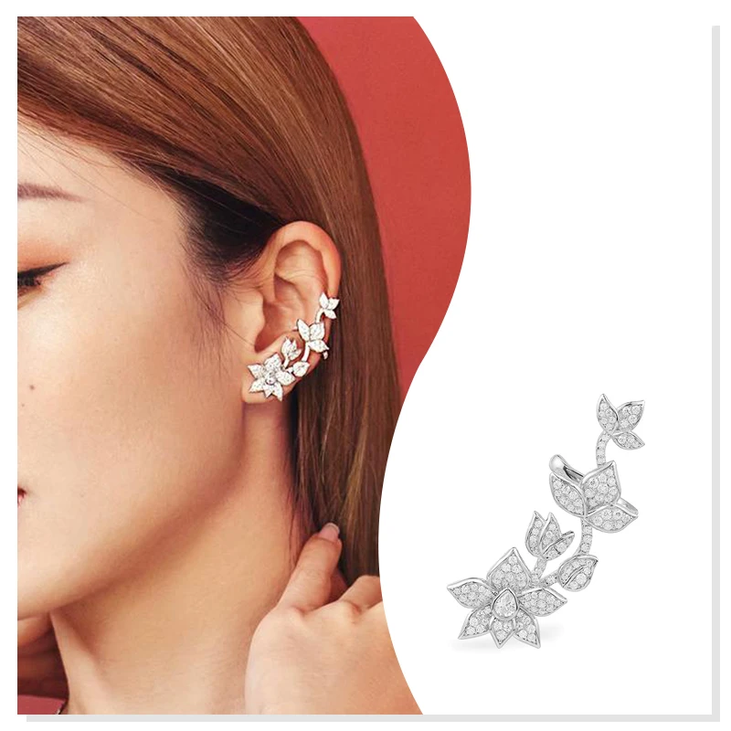 

Серьги-Клипсы из серебра 925 пробы с фианитами, в виде гексаграммы