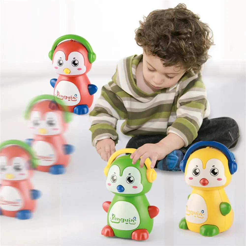 

Small Cute Cartoon Early Learning for Toddlers 1-3 Penguin for Baby Kids Press Go Toys Push and Go