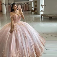 angelsbridep off shoulder ball gown quinceanera dresses sweet 16 sexy off shoulder lace appliques princess birthday party gowns
