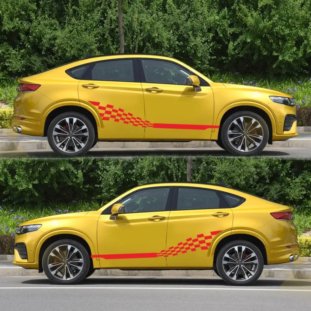 

2Pcs High Temperature Resistant Eco-friendly Ornamental Car Body Both Side Graphics Decal Vinyl Sticker for Car