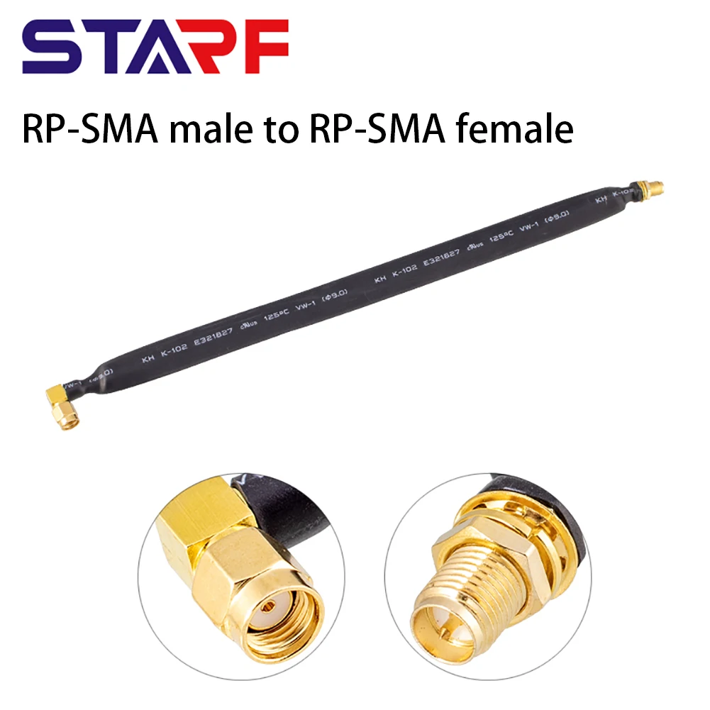 1pc 27cm RP-SMA Male To RP-SMA Female Cable Connector Flat-window Coaxial Extension Pigtail For Helium Hotspot HNT Miner Antenna