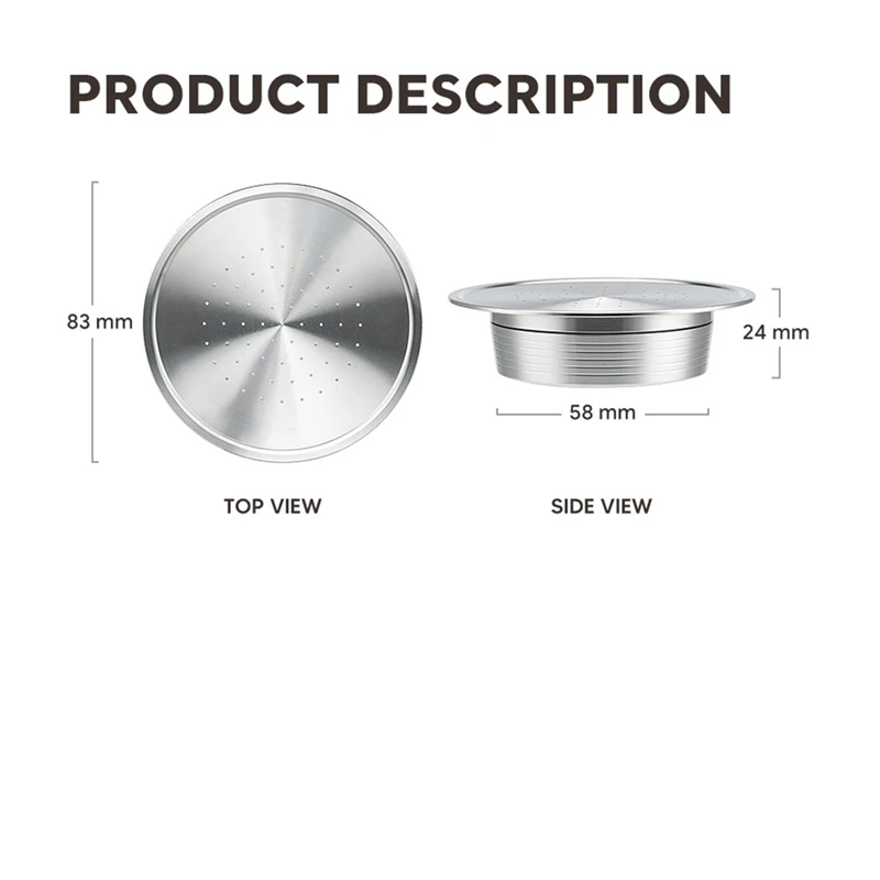 Reusable Coffee Capsules Stainless Steel Refillable Pods For Senseo HD7801 Machine Easy Install To Use