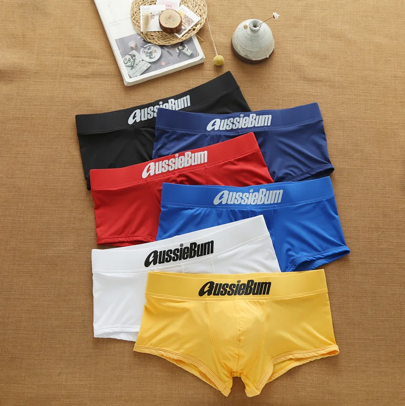 

Мужское нижнее белье из молочного шелка удобные спортивные боксеры aussiebum-m218 ba