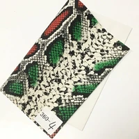 30x135cm multicolored snake skin grain embossed pu vinyl printed faux leather fabric sheet for shoebagwalletdiy accessories