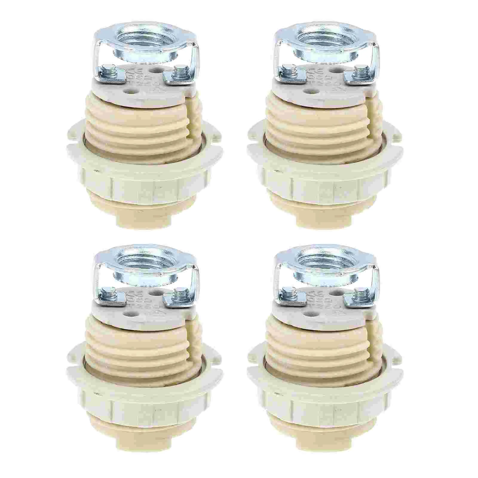 

4 Pcs G9 Ceramic Lamp Holder Light Socket Plug Adapter Bulb Outlet Pendant Lights Ring Lightbulb Replacement