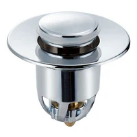 stainless steel rebound core push drain filter sink bounce bathtub plug universal basin pop up drain filter hair catcher stopper