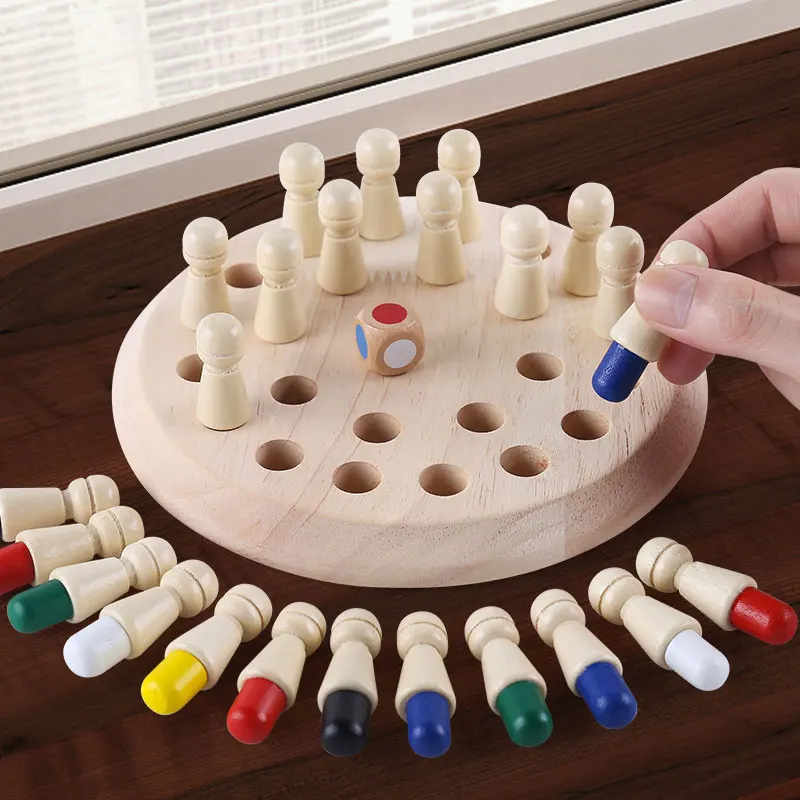 

Деревянная палочка для запоминания, шахматная игра, веселая цветная настольная игра, развивающая цветная глина для детей, подарок для детей