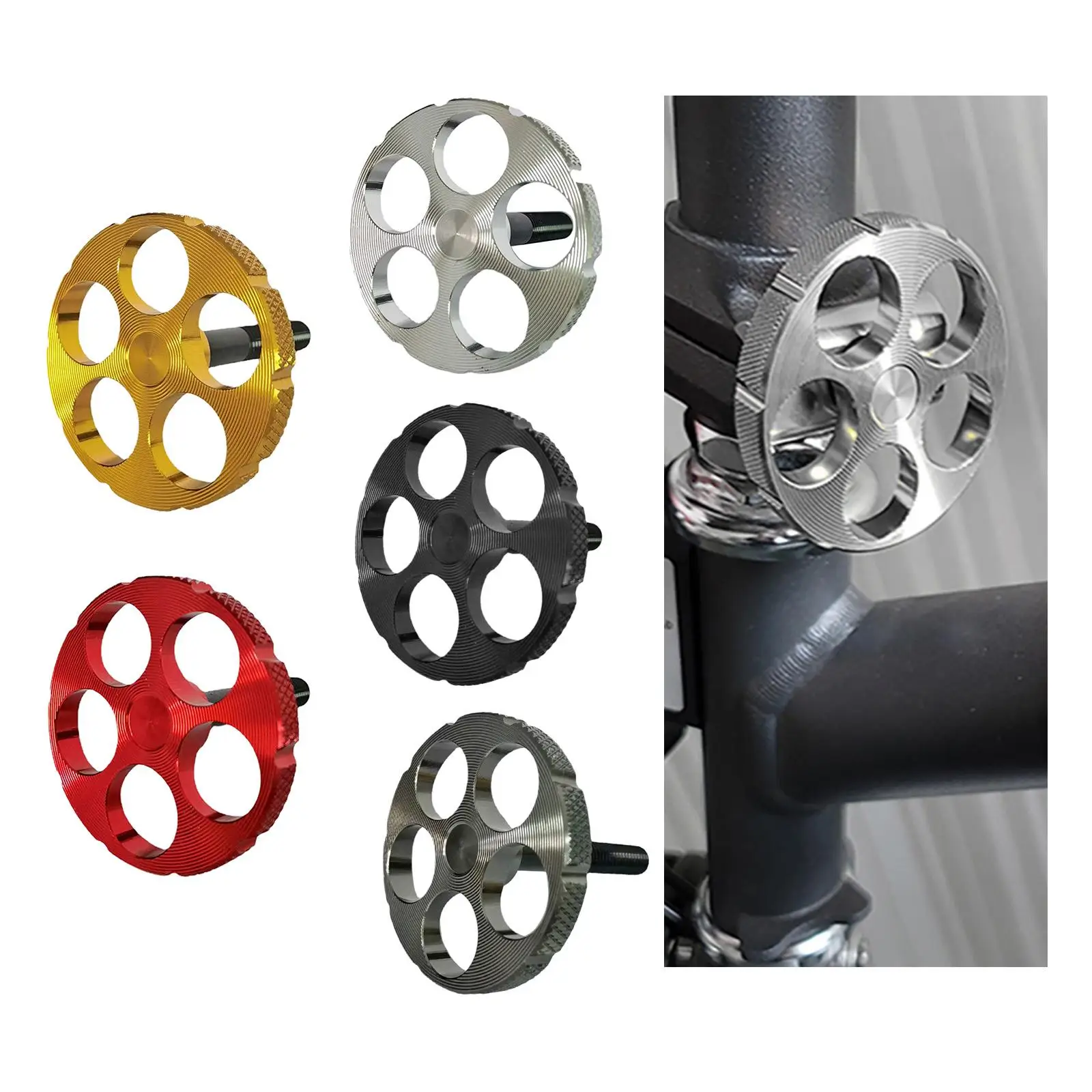 

Five Holes Bike Hinge Clamp Levers Lightweight Buckle for Bicycle Folding Bike accessories