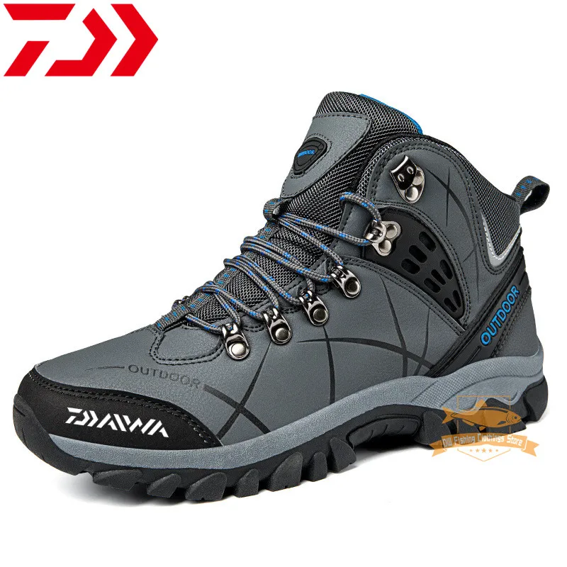 

DAIWA Fishing Shoes Men Winter Plus Velvet Cold-resistant Warm Non-slip Waterproof Snow Boots Outdoor Sport Skiing Hiking Shoes