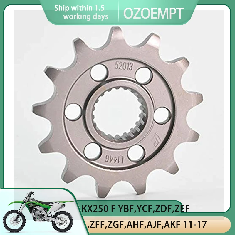 Передняя Звездочка мотоцикла OZOEMPT 520-13T, подходит для KX250 F T6F,T7F,T8F,W9F,XAFB KX250 F YBF,YCF,ZDF,ZEF,ZFF,ZGF,AHF,AJF,AKF