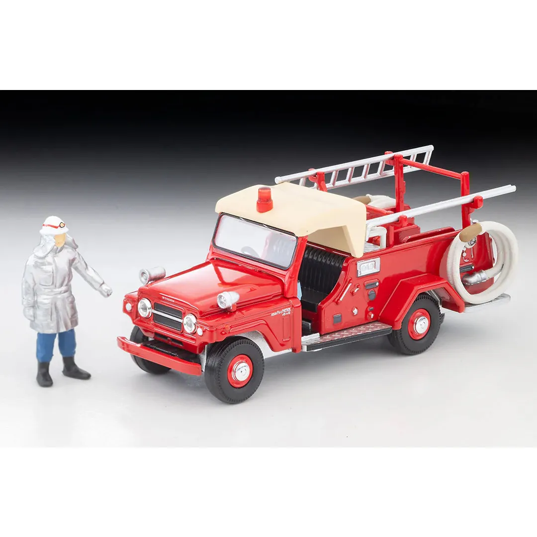 Фото Оригинальная коллекционная модель пожарной машины Tomytec Tomica Limited Vintage LV-31c Nissan Patrol Pump Fire Truck 1/64 с фигуркой, подарок для коллекционеров №1