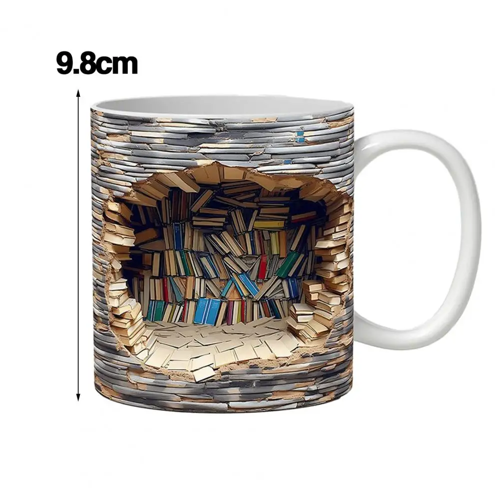 Креативная 3D книжная полка кофейная кружка керамическая чашка для воды с ручкой