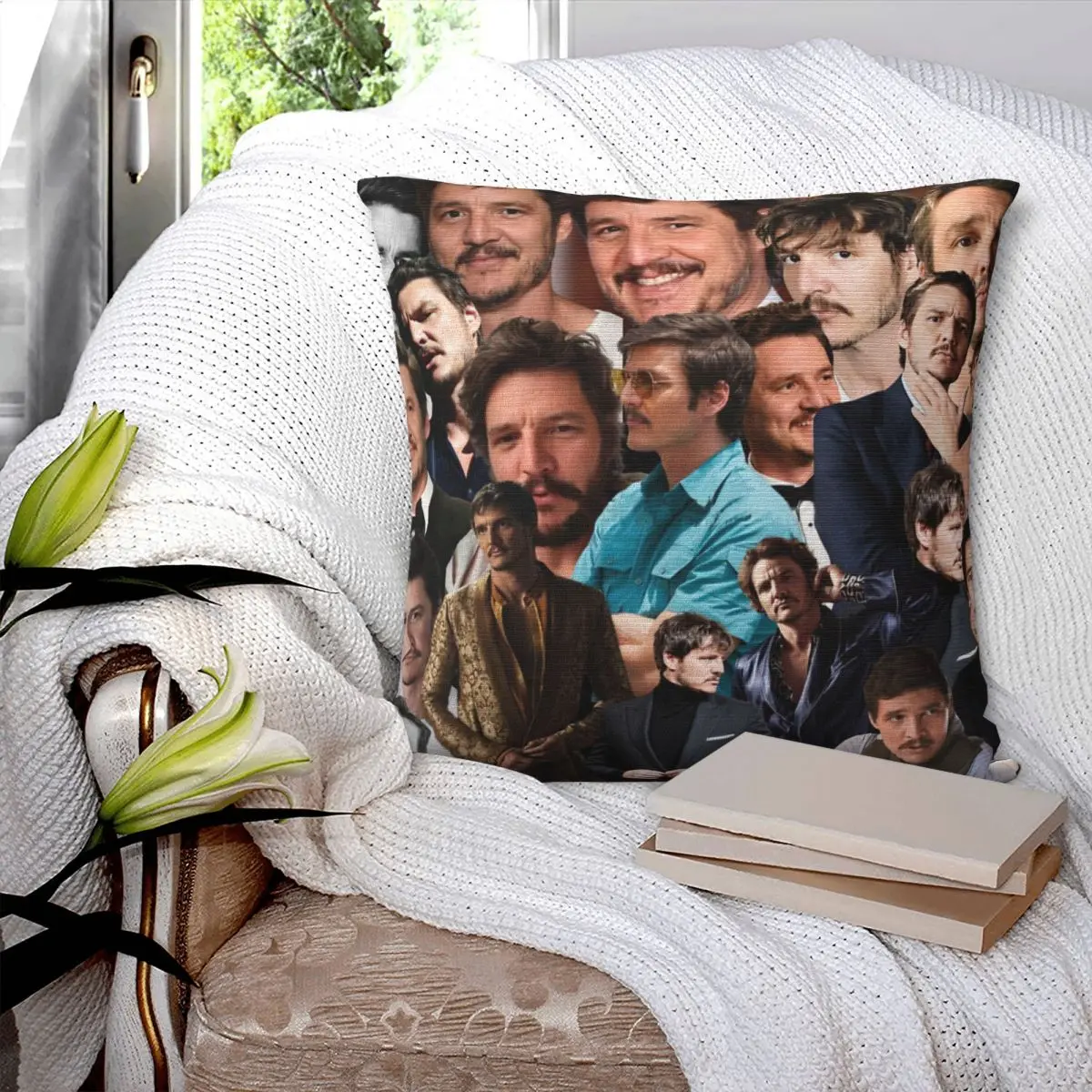 

Pedro Pascal Photo Collage Pillowcase Printed Cushion Cover Sofa Waist Pillow Pillow Cover