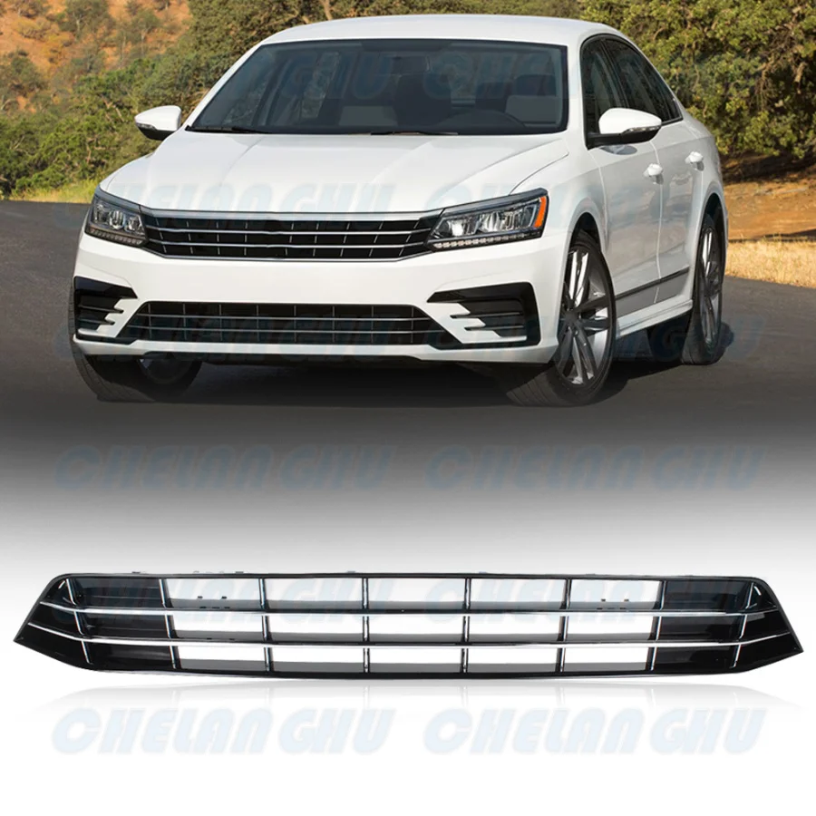 

Для VW Passat R-LINE 2016 2017 2018 2019, передний бампер, нижняя центральная решетка, автомобильные аксессуары 561 853 671 F